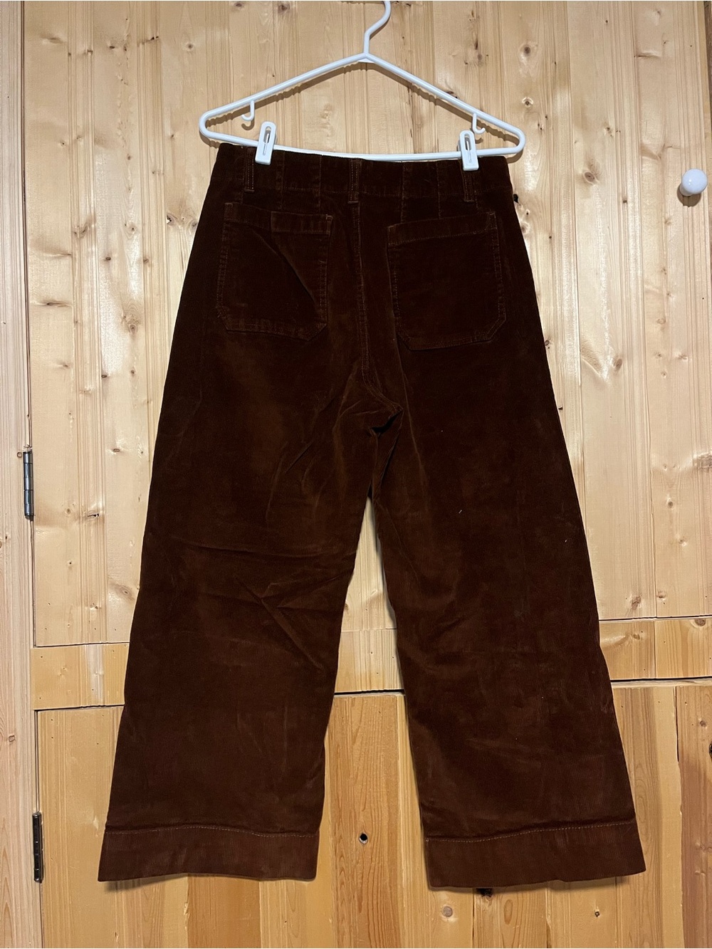 Kids Brown Corduroy Wide-Leg Pants